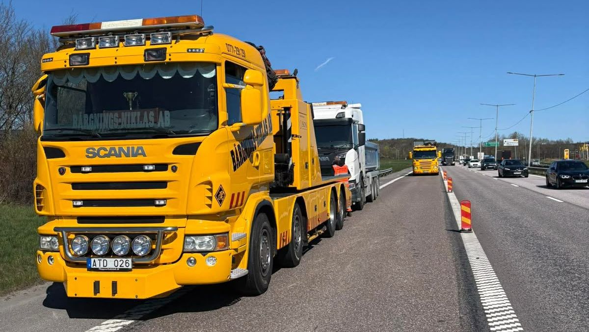 Tma-skydd vid arbete utmed väg - säker plats